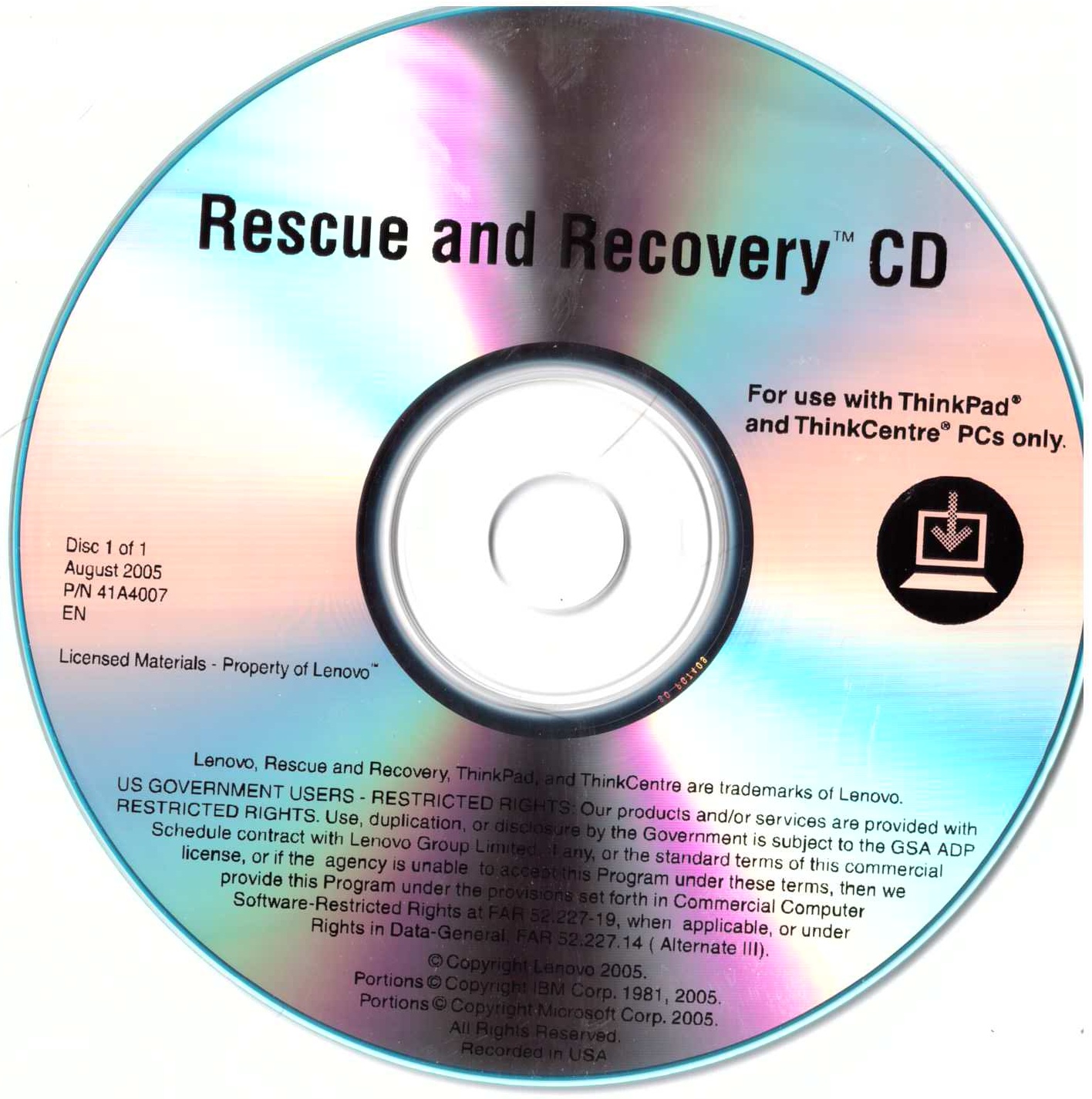 ibm rescue and recovery download