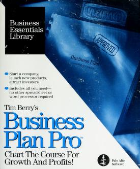 Cover of: Tim Berry's business plan pro, Version 1.21 by Timothy Berry