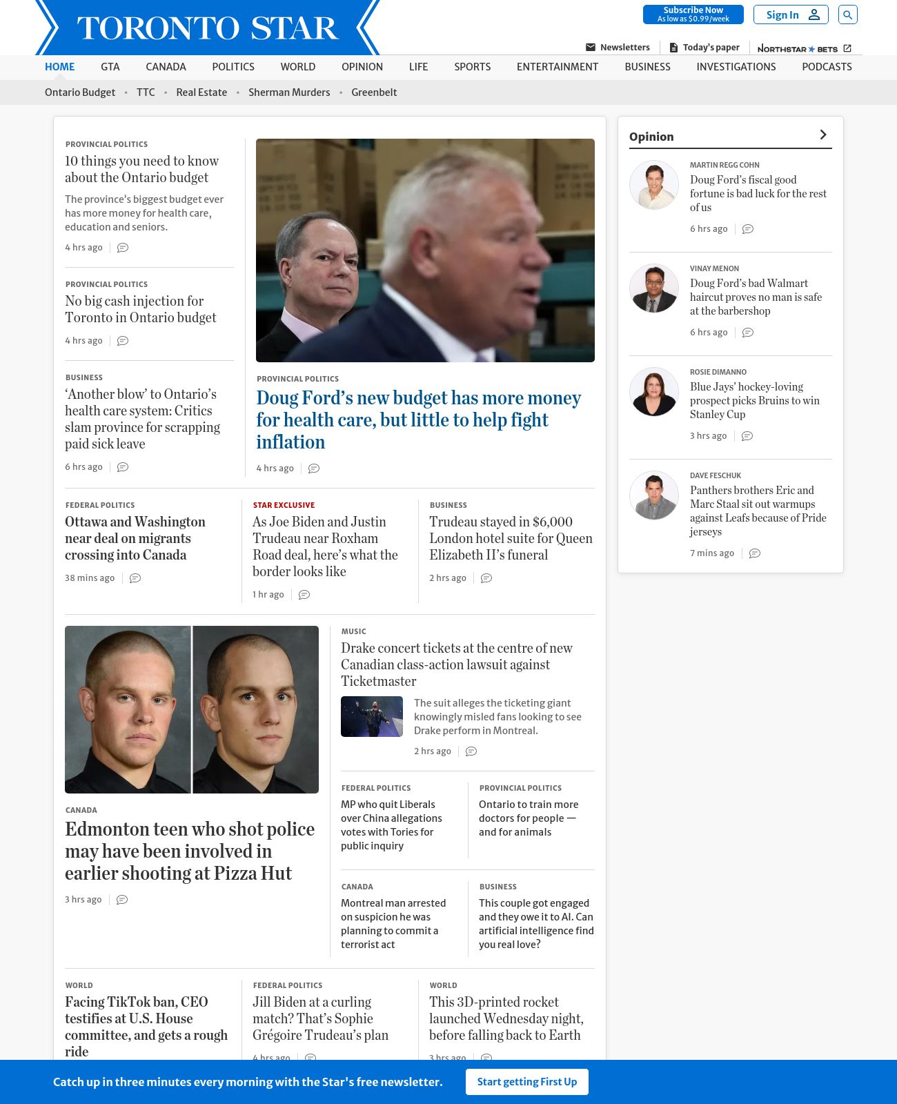 Toronto Star at 2023-03-23 23:03:16-04:00 local time
