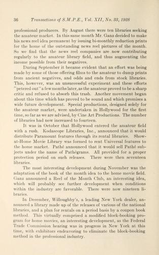 Thumbnail image of a page from Transactions of the Society of Motion Picture Engineers