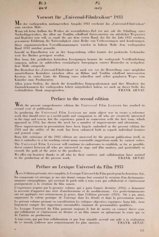 Thumbnail image of a page from Universal Filmlexikon