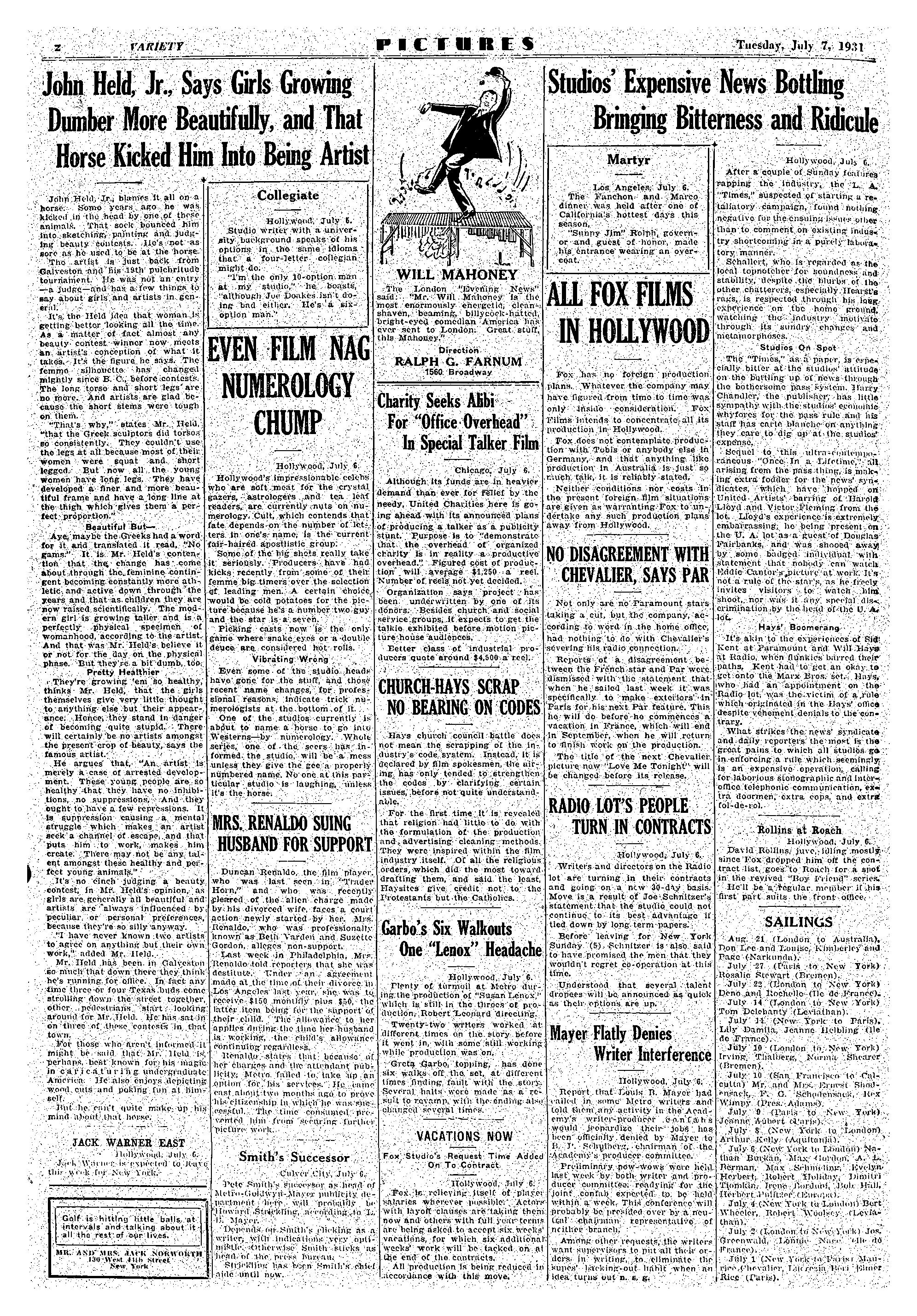 Variety (July 1931)
