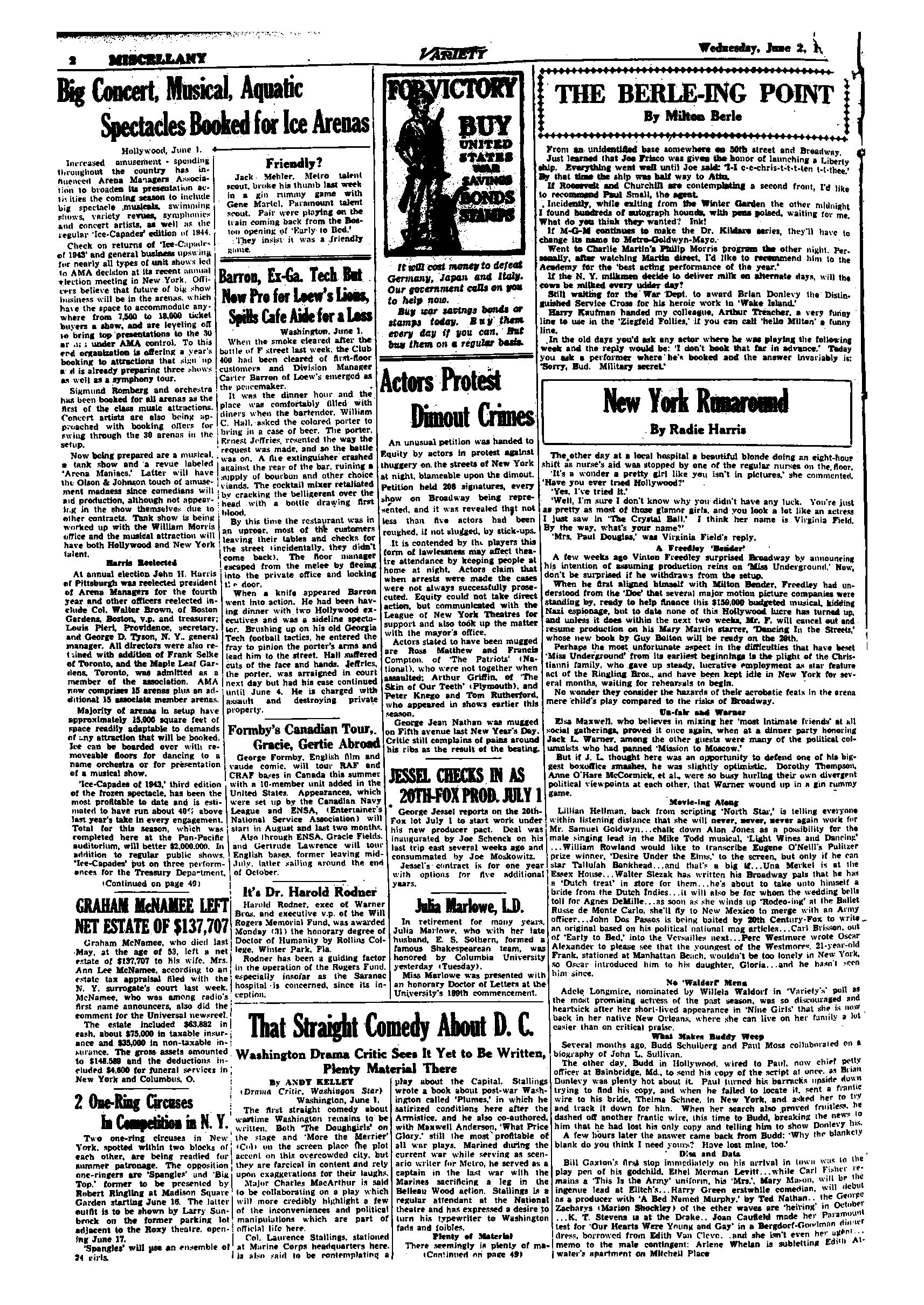 Variety (June 1943)
