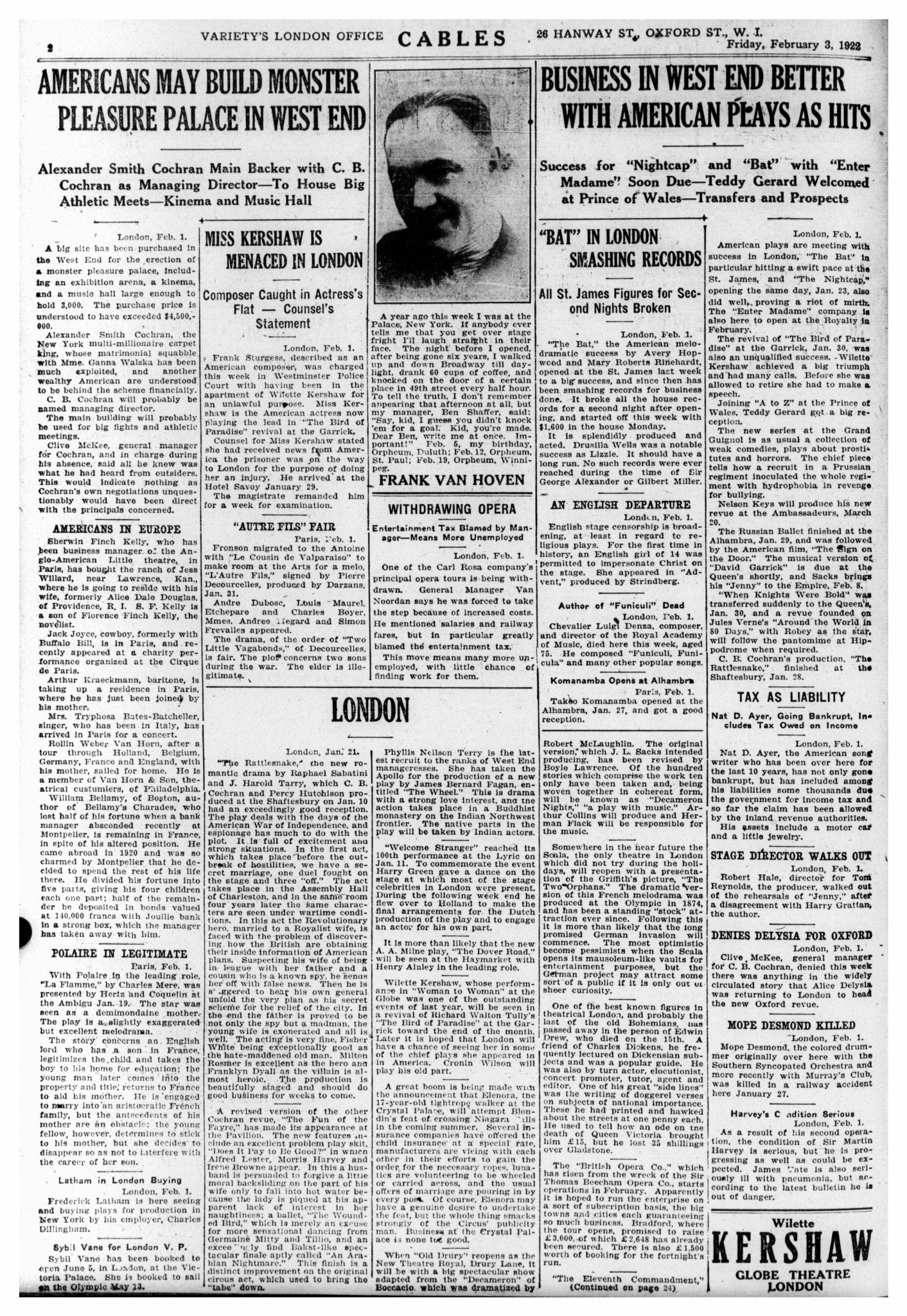 Variety (February 1922)