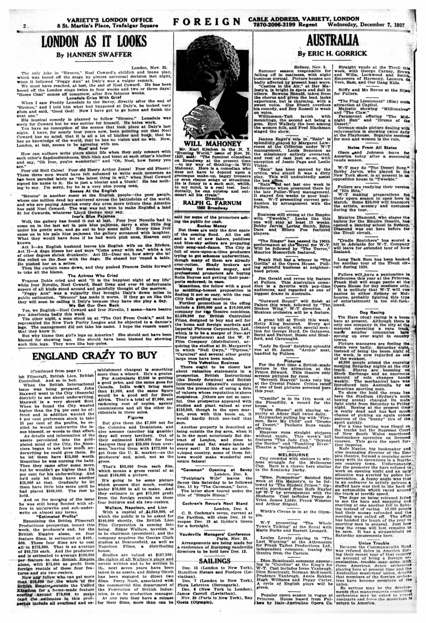 Variety (December 1927)