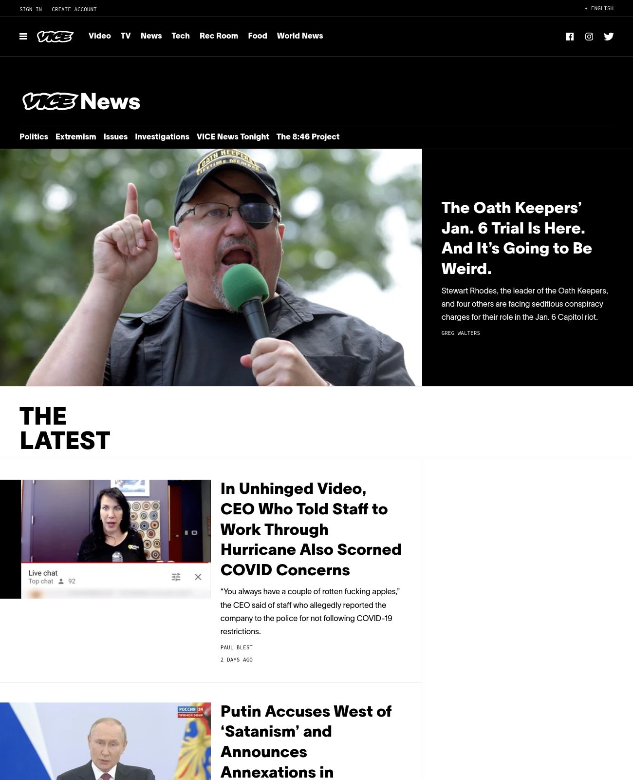 Vice News at 2022-10-02 01:52:03-04:00 local time