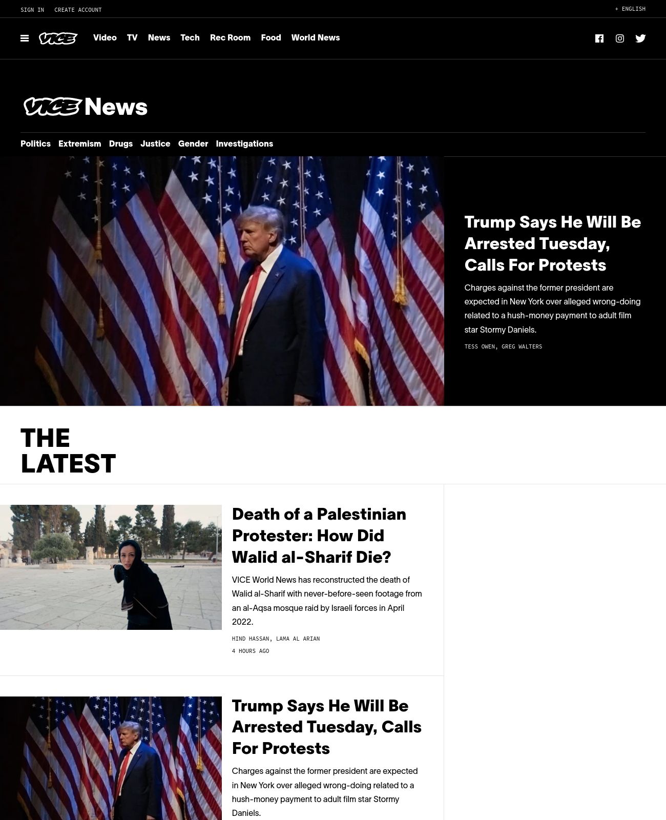 Vice News at 2023-03-18 20:43:40-04:00 local time