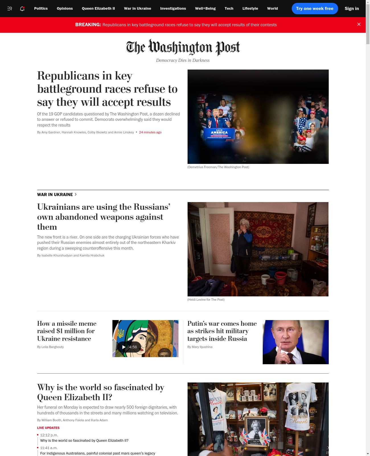 Washington Post at 2022-09-18 13:19:49-04:00 local time