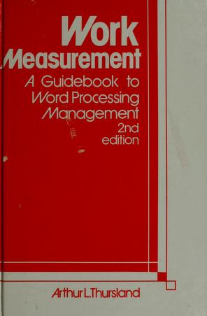 Cover of: Work measurement by Arthur L. Thursland