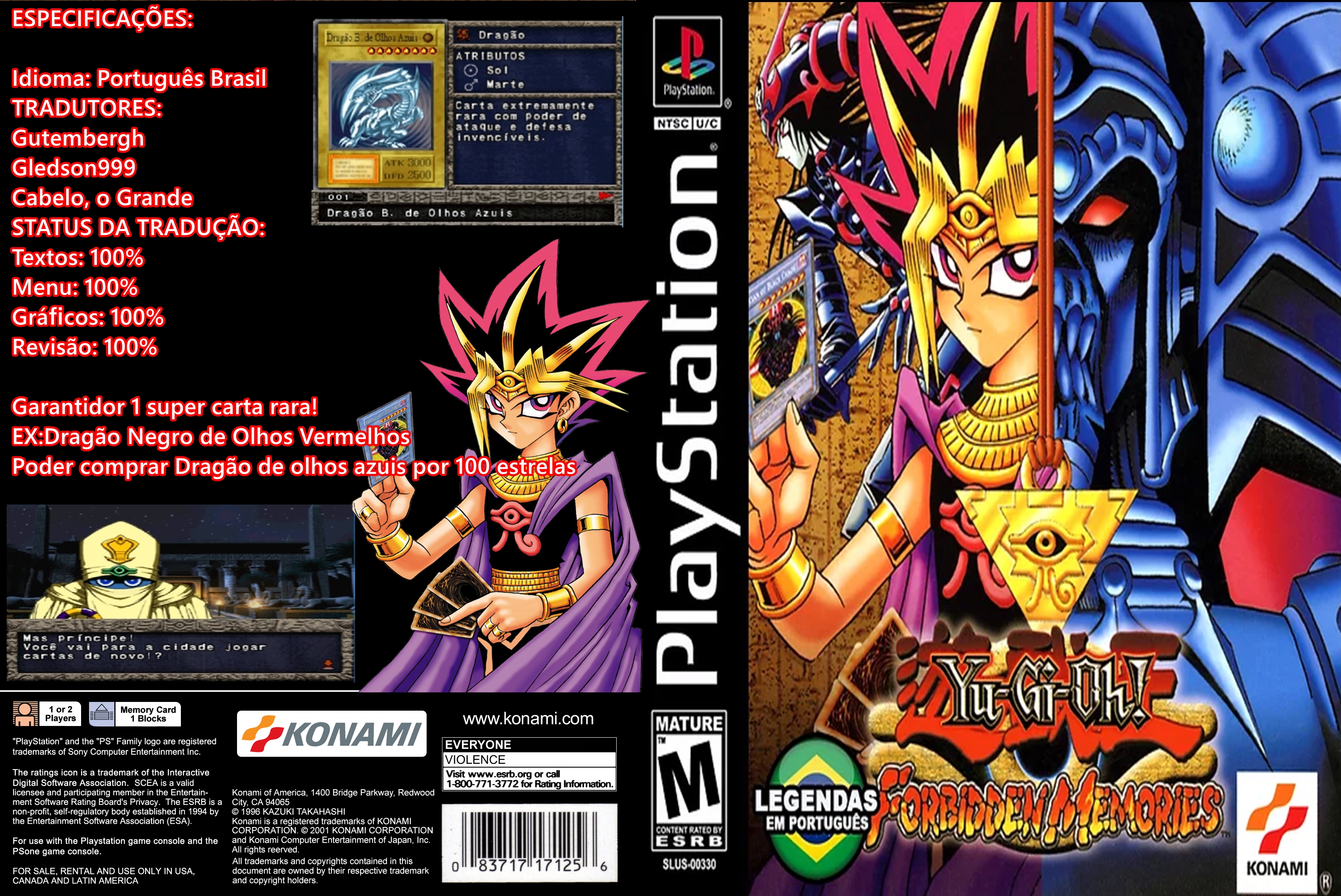 Baixar Yu-Gi-Oh! Out of Darkness Final! Mod USA PS1 O mod Out of  Darkness, do Yu-Gi-Oh! Forbidden Memories, que tem a caracterís