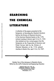 004  Searching The Chemical Literature ( 1951)