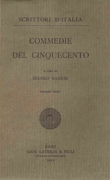 Commedie Del Cinquecento volume 1 : Free Download, Borrow, and ...