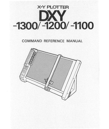 Roland DXY 1300/1200/1100 Command Reference Manual : Roland