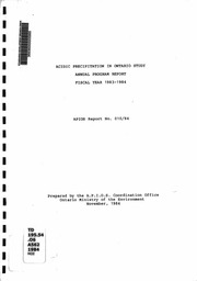 Annual program report : fiscal year 1983-1984.