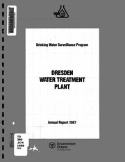 Dresden water treatment plant : annual report 1987. [1988]
