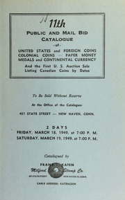 11th public and mail bid catalogue of United States and foreign coins ... [03/18-19/1949]