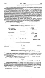 U.S. Mint Report (1798)
