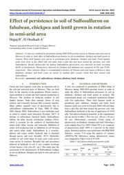 Effect of persistence in soil of Sulfosulfuron on ...
