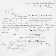 Robert M. Patterson to Levi Woodbury, 4/9/1838