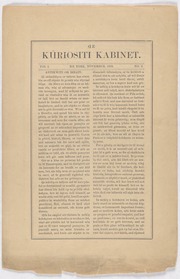 De Kuriositi Kabinet : November 1870