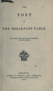 Cover of edition 1872poetatbreak00holmuoft