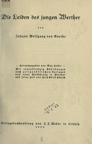 Cover of edition 1922dieleidendes00goetuoft
