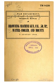 TM 9 226 Browning Machine Gun Cal   50, M2, Water ...