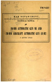Cover of edition 1943TM9-227