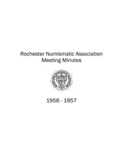 Rochester Numismatic Association Minutes, 1957
