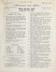 Mail Auction Sale: December 31, 1964