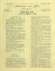 Mail Bid Sale: March 5, 1971