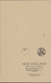 New England Rare Coin Galleries: September 1973, No.13