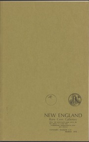 New England Rare Coin Galleries: March 1973, Catalog Mailer No.6