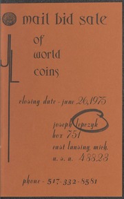 Mail Bid Sale of World Coins : June 1975