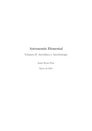 Astronomía elemental  Volumen II: Astrofísica y As...