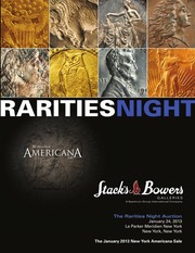 The Rarities Night Auction, January 2013 New York Americana Sale