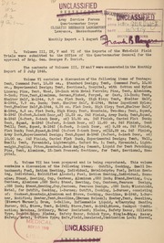 Monthly report (August 1, 1945)