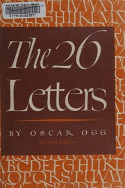 Cover of edition 26letters0000oggo_h0g2