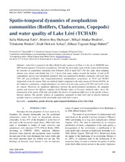 Spatio temporal dynamics of zooplankton communitie