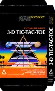 3 D Tic Tac Toe [CXL4010] (Atari 8 Bit)   Box, Man...