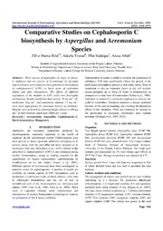 Comparative Studies On Cephalosporin C Biosynthesi...