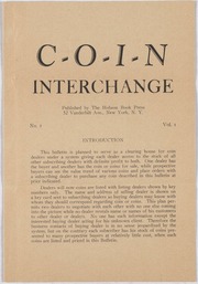 C-O-I-N Interchange : Vol.1 No.1