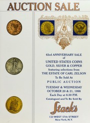 63rd Anniversary Sale of United States Coins Featuring Selections from The Estate of Carl Zelson