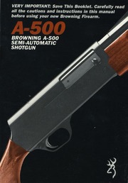 #B5 Repair Details about   Browning  A-500  Field Service Manual Gunsmith 