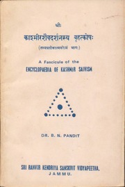 A Fascicule Of The Encyclopedia Of Kashmir Shaivis...