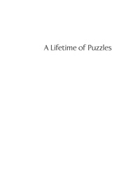 A LIFETIME OF PUZZLES 