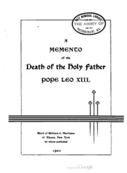 A memento of the death of the Holy Father, Pope Le...
