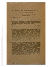 Numismatic Notes and Monographs, nos. 143-146