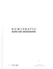 Numismatic Notes and Monographs, nos. 62-71