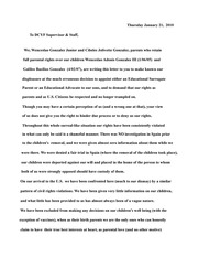 A Parents' Letter Protesting The Decision Of Educa...